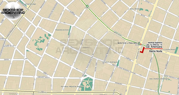 mapa Recoleta Sexshop Barrio Norte sexshop